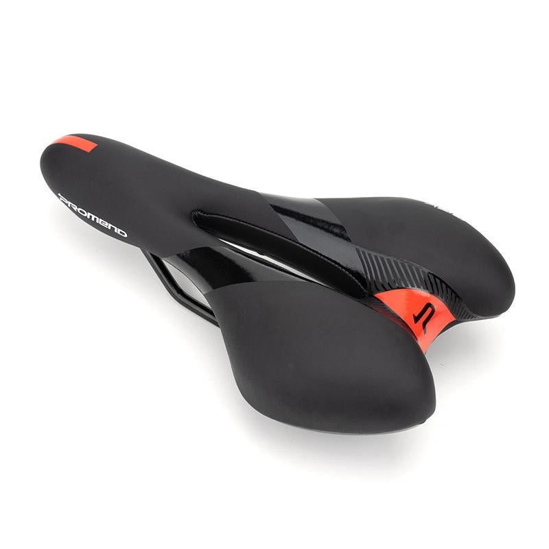 Breathable Silicone Racing Bike Saddle - Black Red