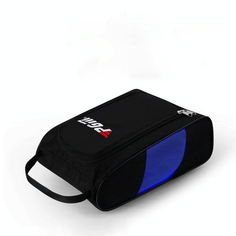 Convenient Breathable Golf Shoe Bag - Durable Nylon - Black Red