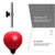 Adjustable Vertical Leather Speed Ball For Family Fitness - Black Red