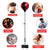 Adjustable Vertical Leather Speed Ball For Family Fitness - Black Red