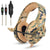 Camouflage Gaming Headset With Noise Canceling Mic - Black Red