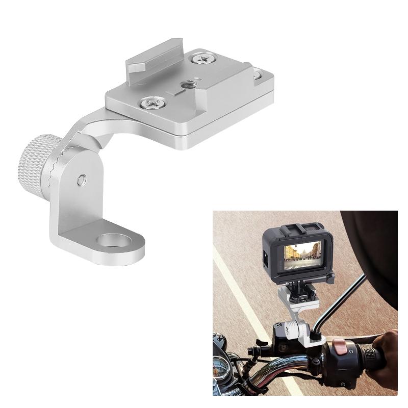 Universal Motorcycle Phone Bracket for Action Cameras - Silver