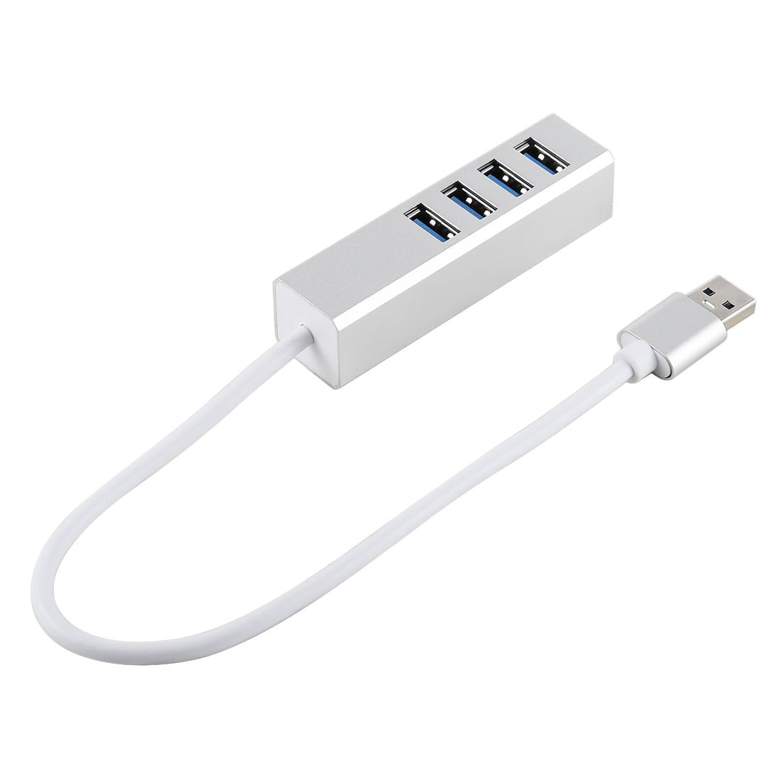 4-Port Usb 3.0 Hub 5Gbps Super Speed Self / Bus Powered Silver