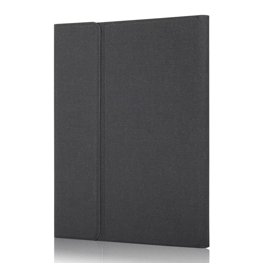 10.2 Ipad Keyboard Case With Touchpad Pen Slot & Bracket - Detachable Magnetic Silk Pattern Tpu - Black