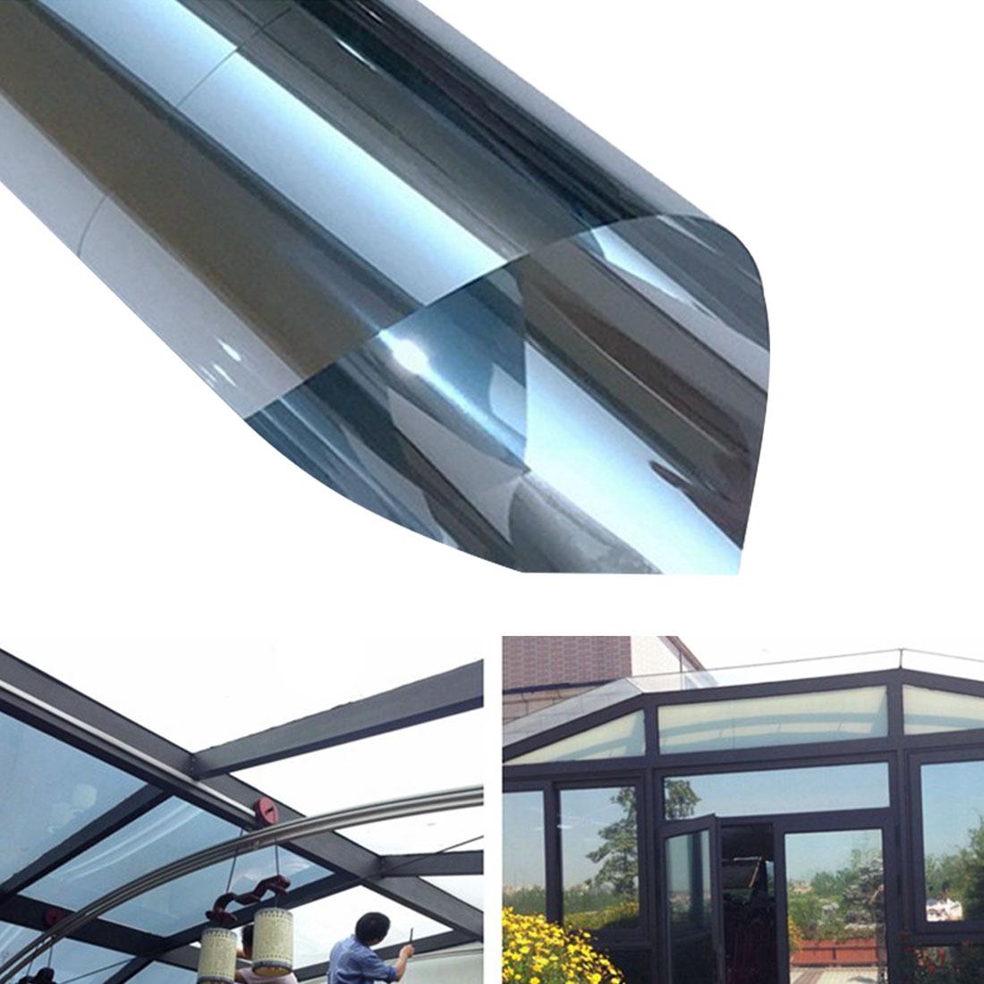 100cm x 1m Uv Reflective one Way Privacy Window Film Sticker - Silver