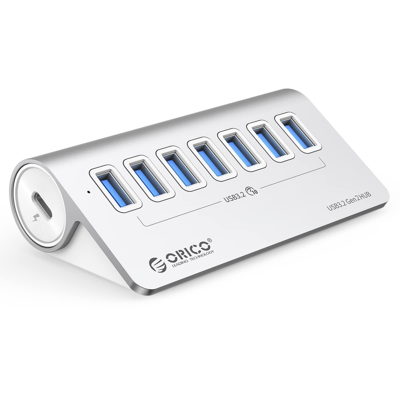 7-Port Usb 3.2 Gen2 10Gbps Hub With 1M Cable