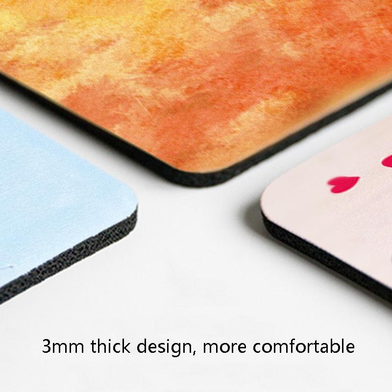 6 Piece Non Slip Mouse Pad Set 21 X 26Cm Thick Rubber Anti Skid Durable - Beach  Family