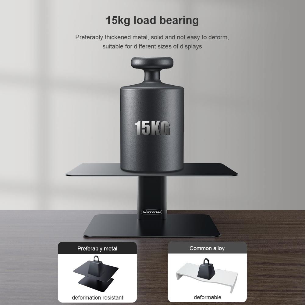 Black Adjustable Desk Stand for Laptop and Monitor - Eda0011511S