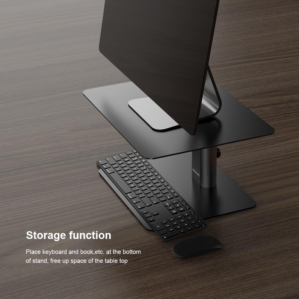 Black Adjustable Desk Stand for Laptop and Monitor - Eda0011511S