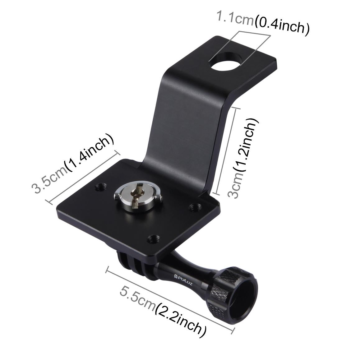 Universal Motorcycle Mount for Action Cameras - Silver