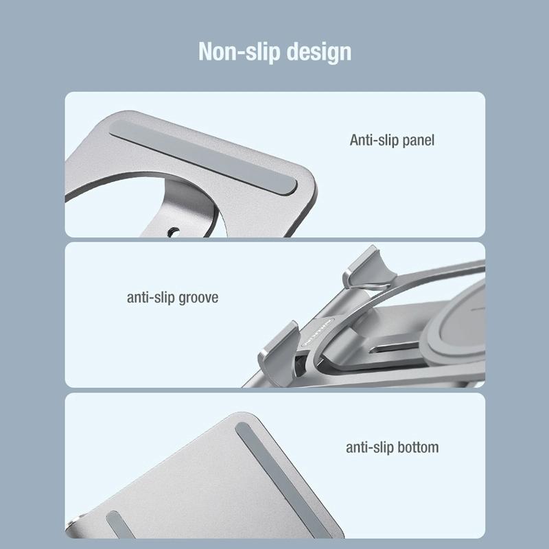 15W Foldable Wireless Charger & Phone Holder - Silver