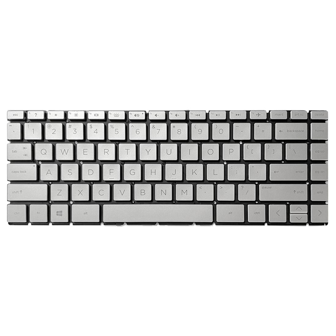 Backlit us Keyboard for Hp Pavilion X360 14 Laptops - Silver