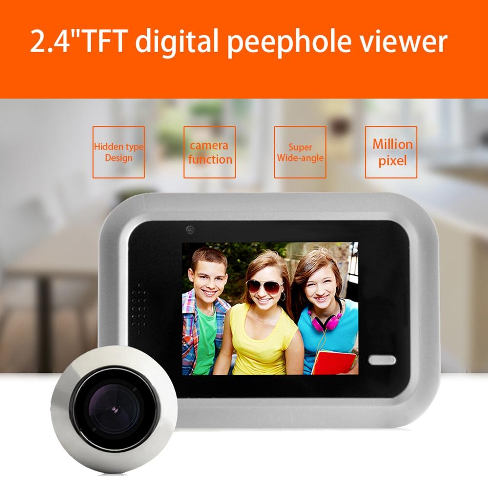 2.4 Screen 2.0Mp Security Camera With Tf Card Support - No Disturb Peephole Viewer