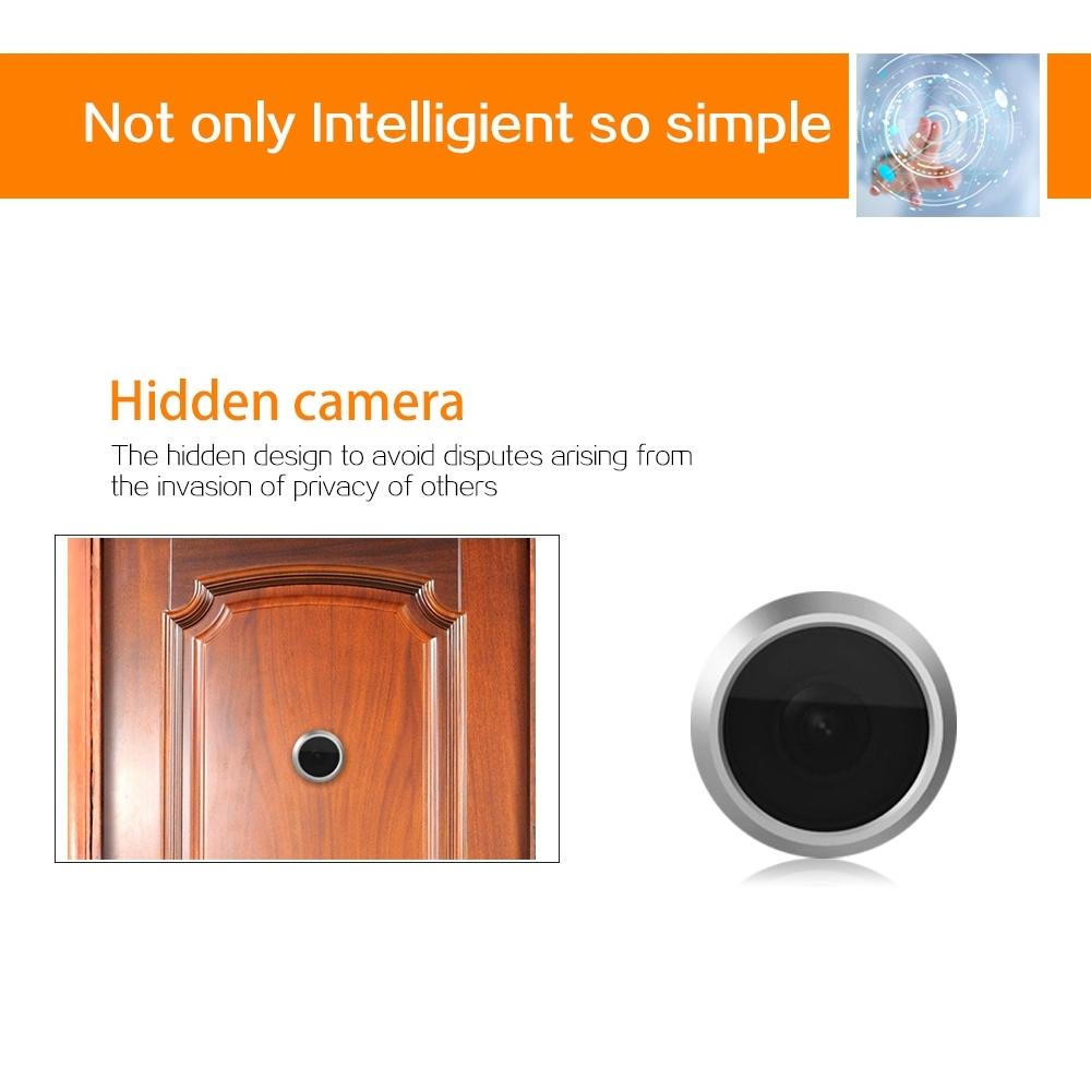 2.4 Screen 2.0Mp Security Camera With Tf Card Support - No Disturb Peephole Viewer