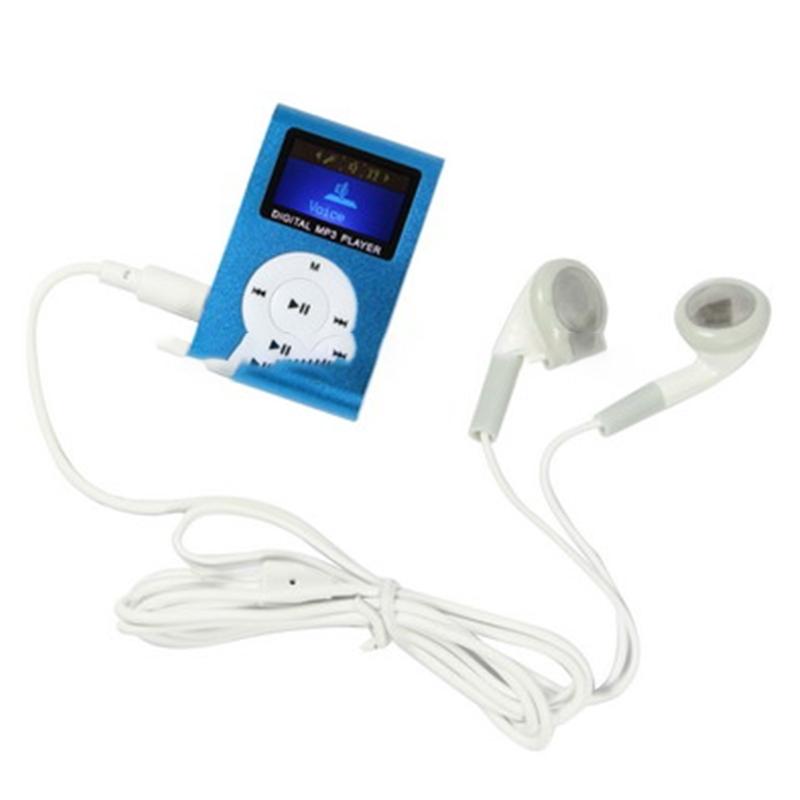 Lcd Mp3 Player With Tf / Micro Sd Slot & Metal Clip - Silver