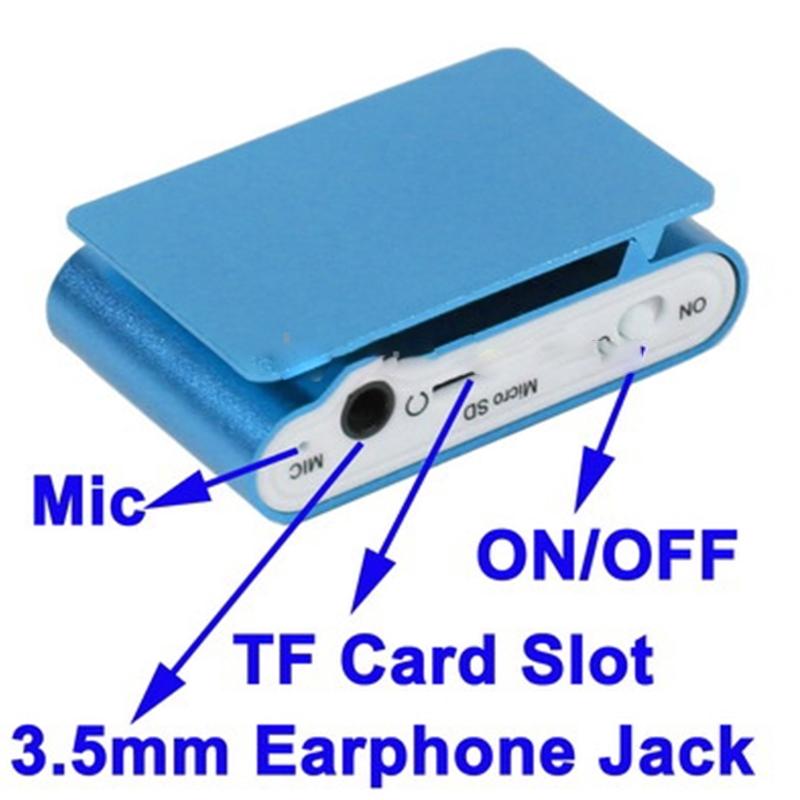 Lcd Mp3 Player With Tf / Micro Sd Slot & Metal Clip - Silver