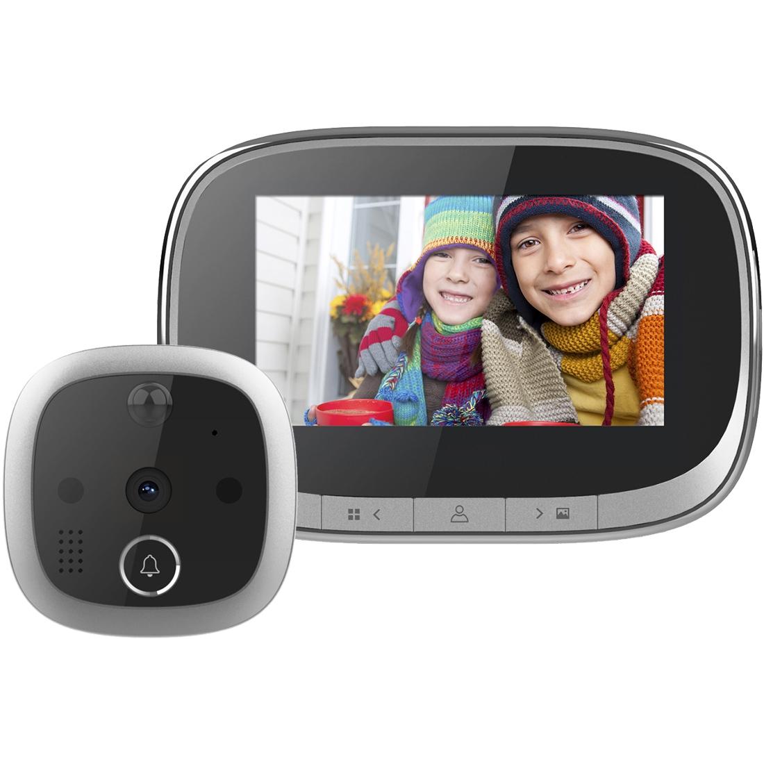4.3 Security Door Viewer With 1.0Mp Camera Motion Detection Night Vision &amp; Music - 145 Degree Wide Angle &amp; Tf Card - Black
