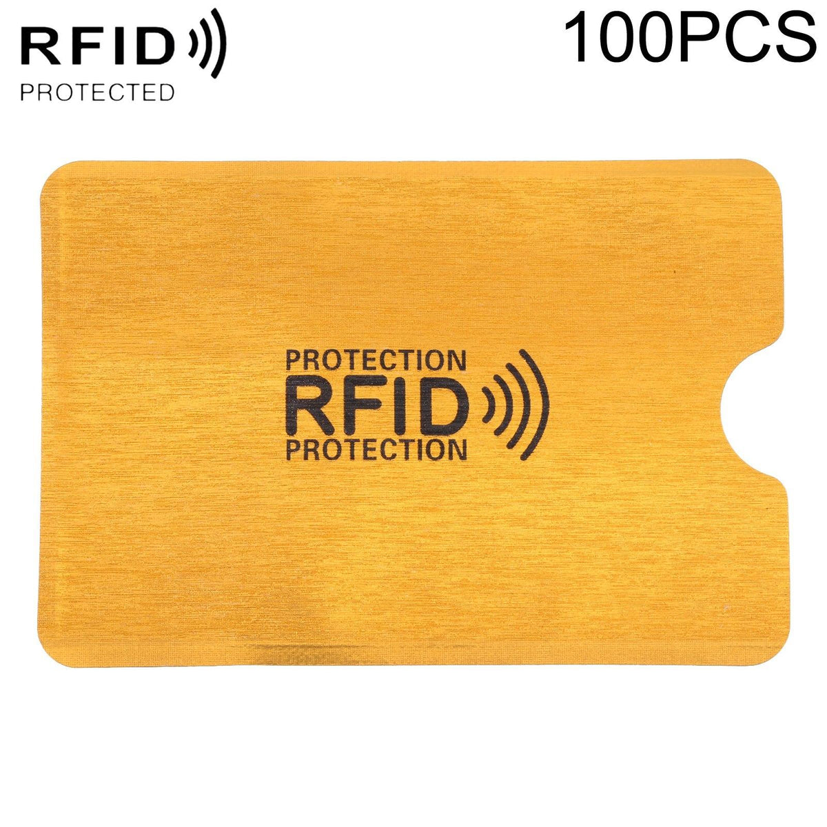 100 Rfid Blocking Aluminum Foil Card Sleeves - Pack - Silver