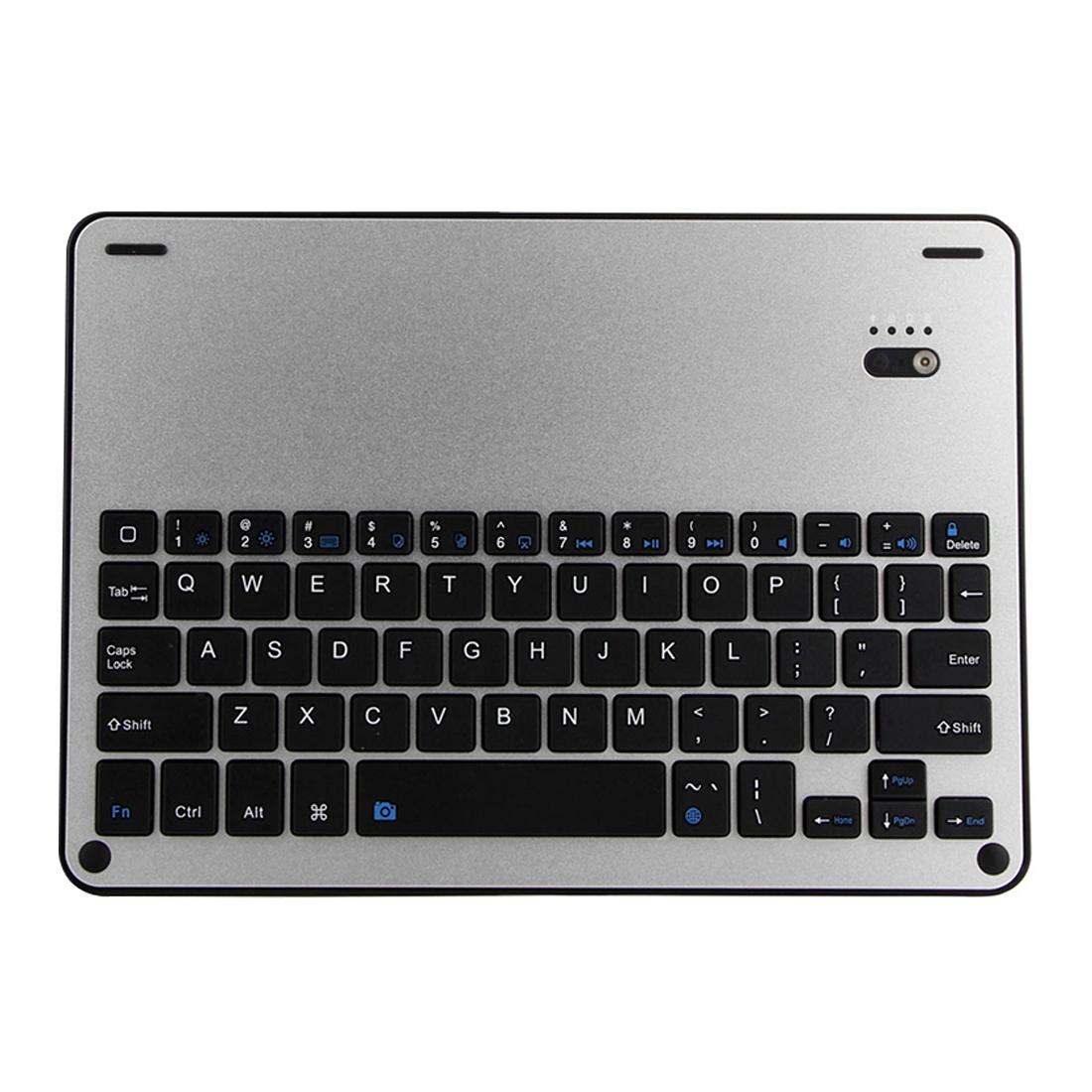 Bluetooth Keyboard & Leather Tablet Case For Ipad Air / Pro 9.7 - Detachable Water Repellent Magnetic Sleep Function 3-Gear Angle Adjustment Pen Slot - Black Silver
