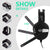 Retractable Mic Gaming Headset 3.5Mm Plug 2M Cable Black Silver