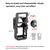 Aluminum Cage for Dji Action 2 - Cnc Alloy - Titanium Color
