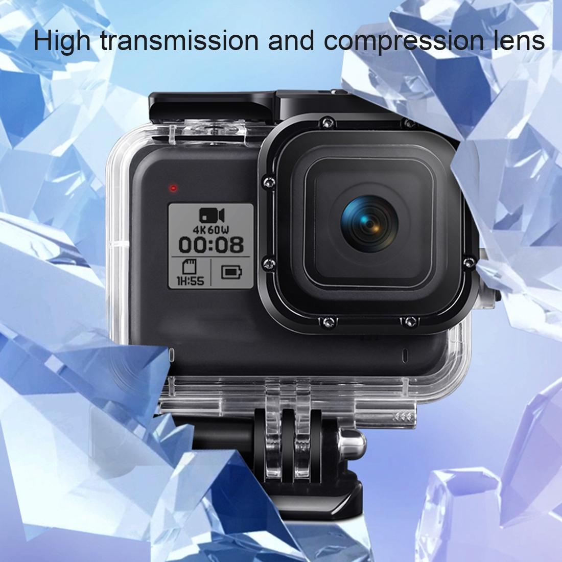 Waterproof Housing for Gopro Hero8 with Mount Filters Strap and Anti-fog Inserts