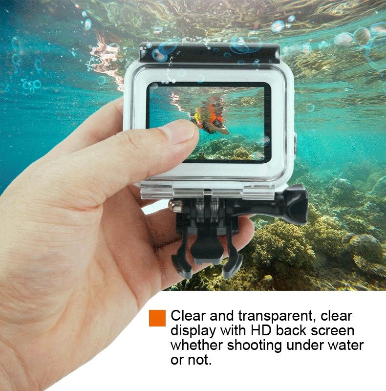 Waterproof Housing for Gopro Hero 6 / 5 with Touch Screen Back Cover - 45m