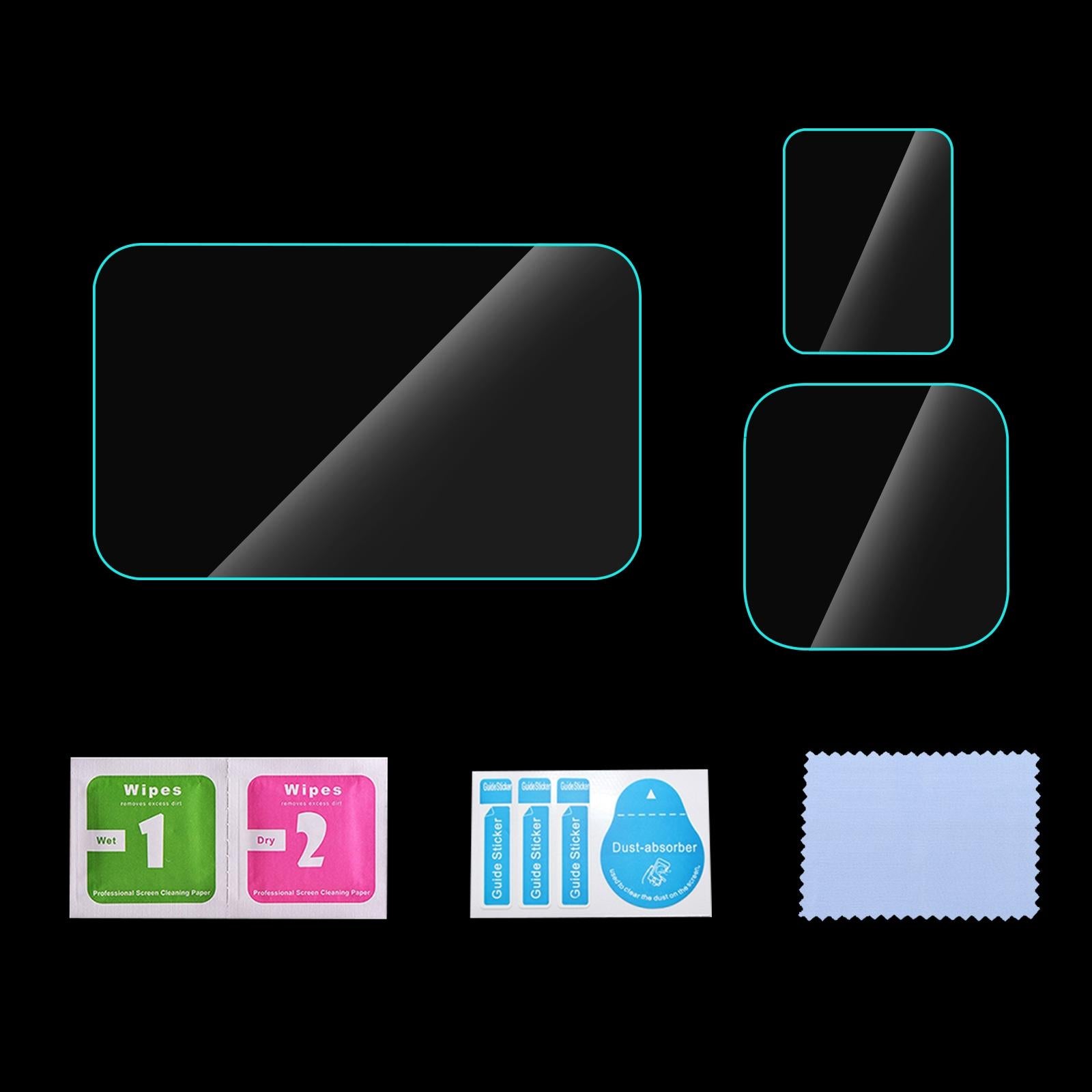 Tempered Glass Film for Rear and Front Screen - 3 in 1