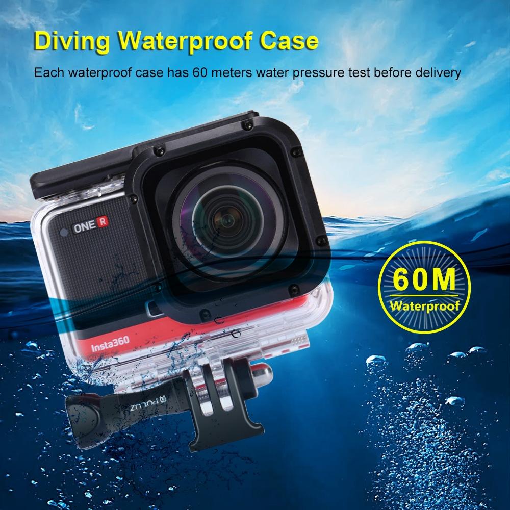 60m Waterproof Diving Case for Insta360 one r 4k Camera