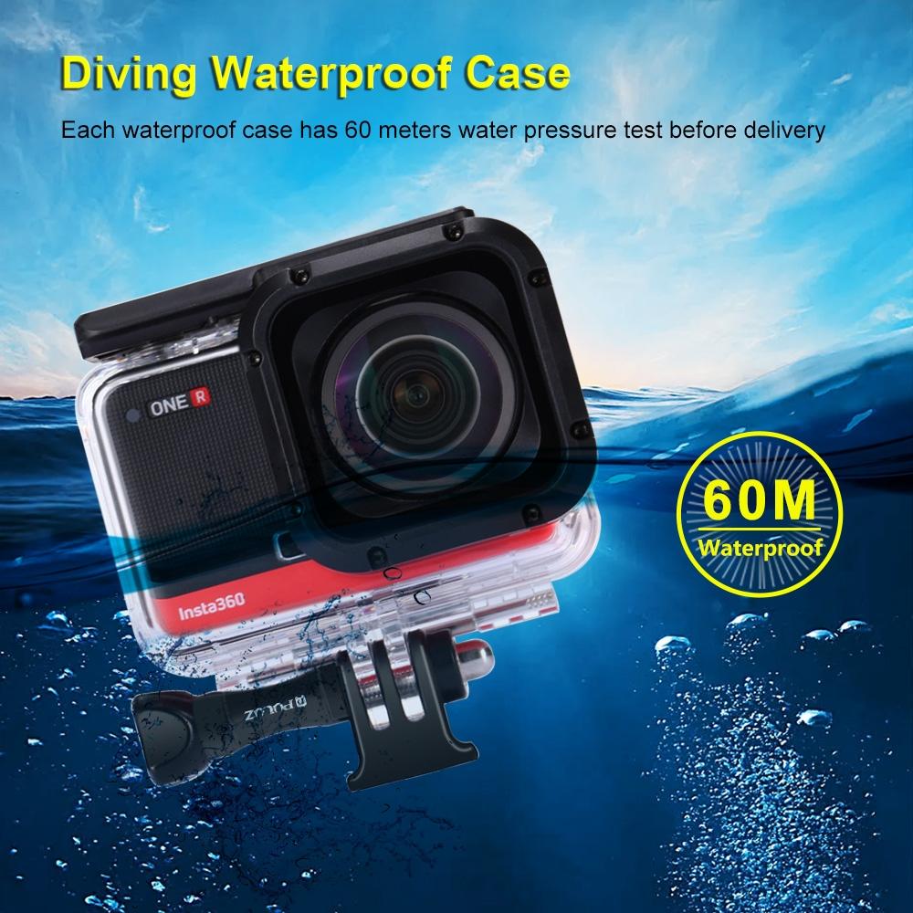60m Waterproof Diving Case for Insta360 one r 1.0 Inch Edition
