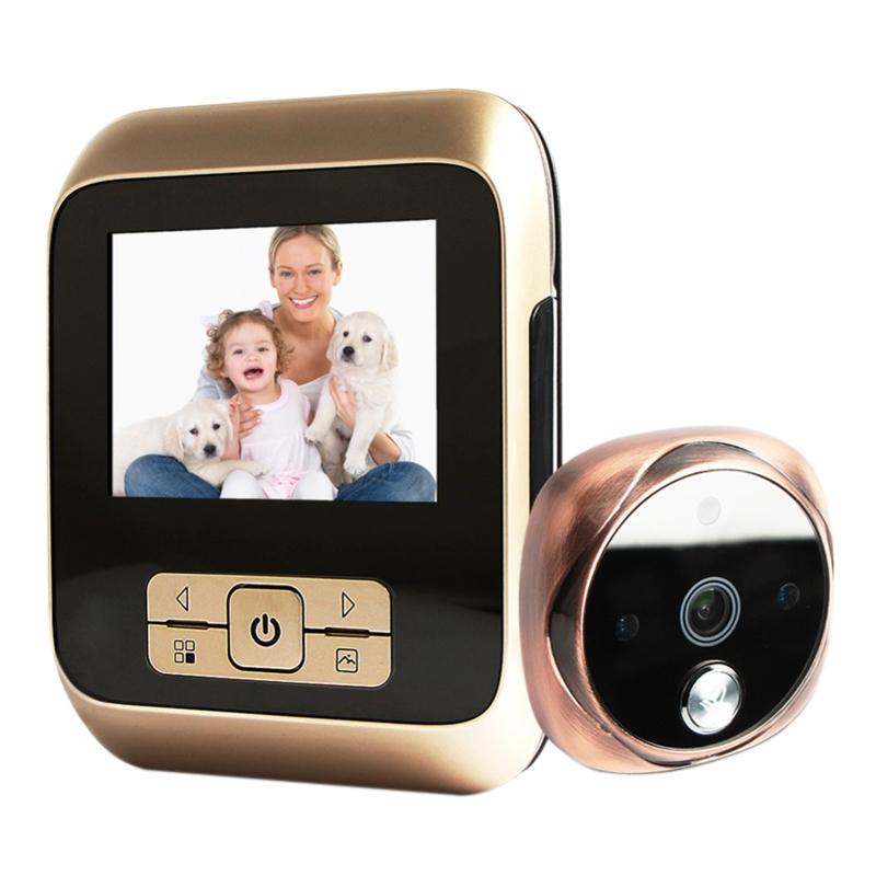 3.0 Tft Display Digital Door Viewer With 3.0Mp Camera Tf Card Support &amp; Night Vision - 32Gb Max - Bronze