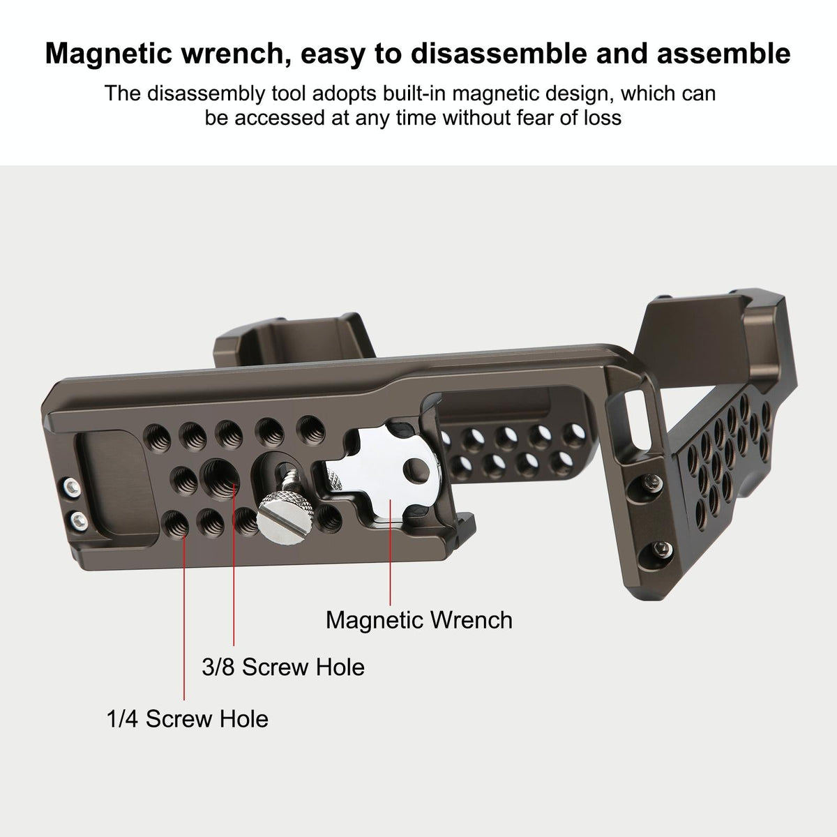 Camera Cage Stabilizer - Bronze No Handle for Sony A7 Iii / A7R Iii