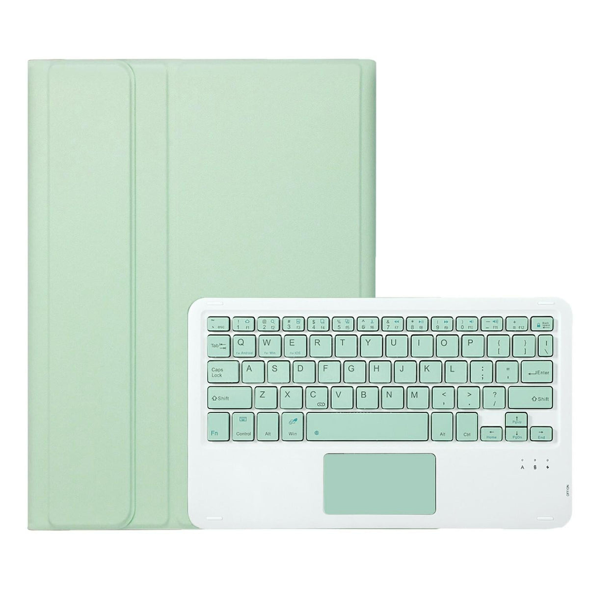 2022 Ipad 10.9 Lambskin Bluetooth Keyboard Case With Pen Slot - Baby Blue