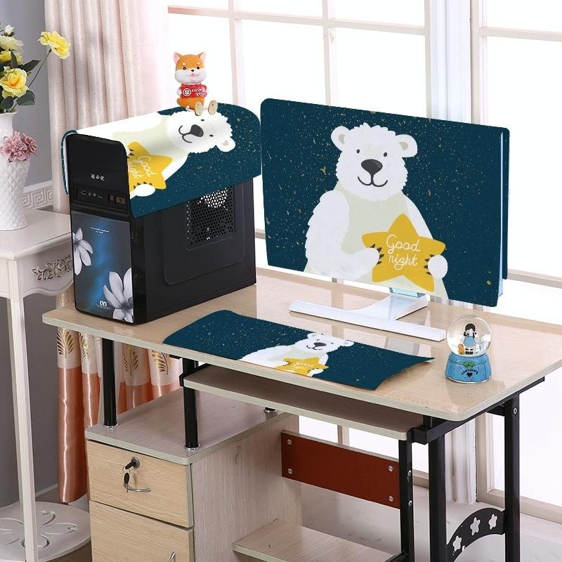22 Desktop Computer Lcd Monitor Dust-proof Cover - Cloth Material - Little Yellow Duck