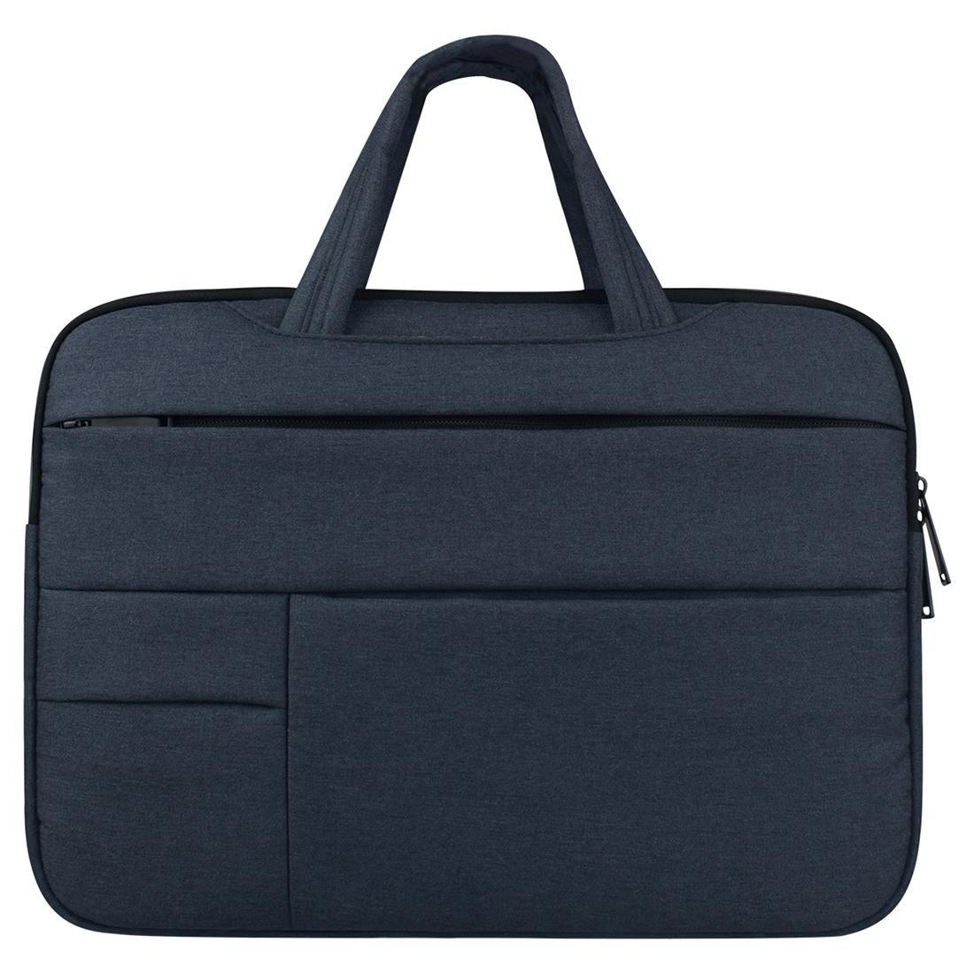 13.3 Inch Laptop Tablet Bag With Multiple Pockets And Soft Oxford Cloth Handle - Navy