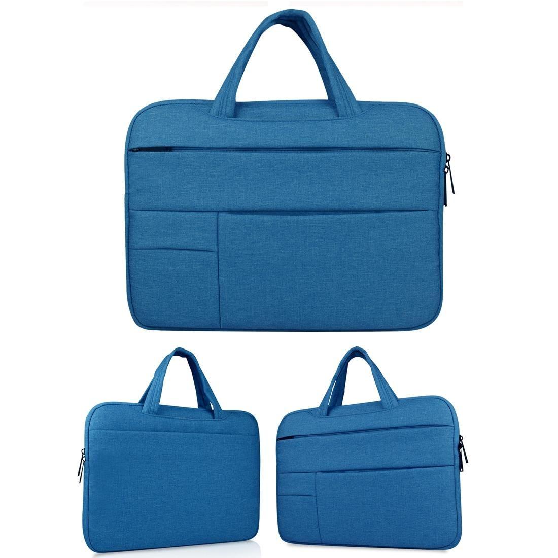13.3 Inch Laptop Tablet Bag With Multiple Pockets And Soft Oxford Cloth Handle - Navy