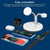 15W 3 In 1 Magnetic Wireless Charger For Phones Watches And Airpods With Led Light - White