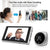 Smart Cat Eye Video Doorbell With 4.5 1080P Hd Screen Night Vision & Motion Detection - White