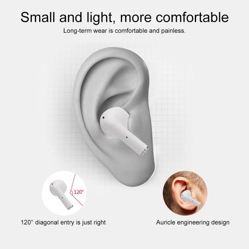 Wireless Bluetooth Earphones With Touch Display - White