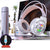 Usb Wired Gaming Headset With Mic & Rgb Light 1.67M Cable White