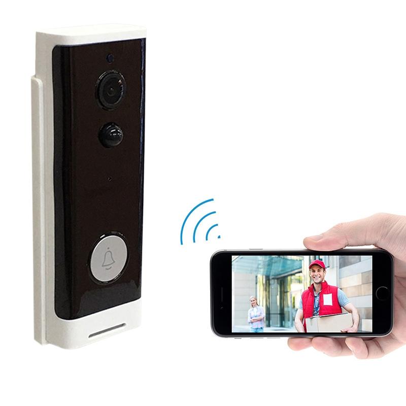 Smart Wifi Video Doorbell With Motion Detection &amp; Two-Way Intercom - White