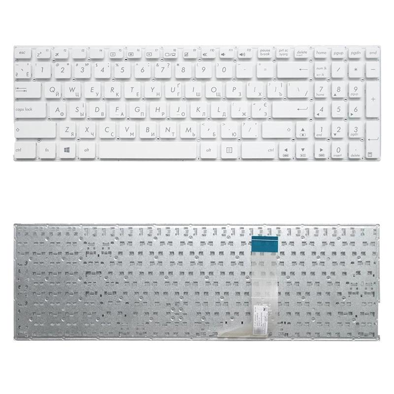 Russian Keyboard for Asus X556 Series - Black - White