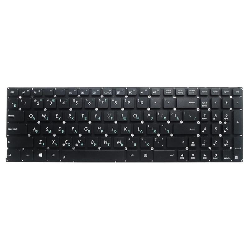 Russian Keyboard for Asus X556 Series - Black - White