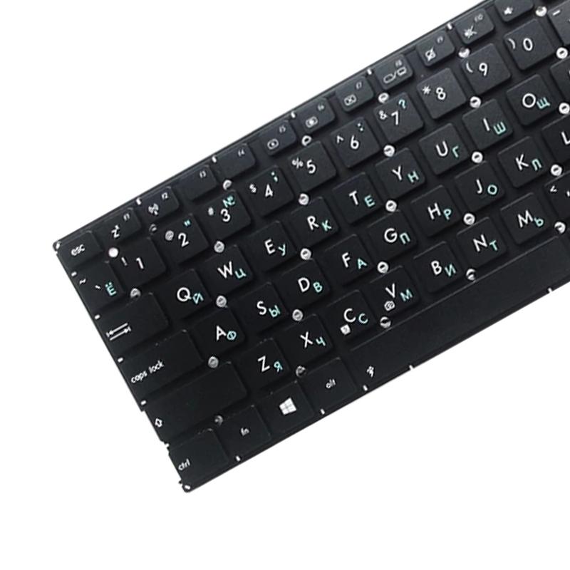 Russian Keyboard for Asus X556 Series - Black - White