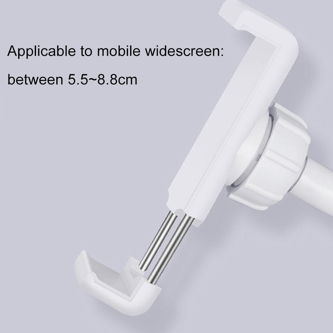 Universal Cell Phone Holder with Selfie Ring Light for Studio Recording and Live Broadcast - White