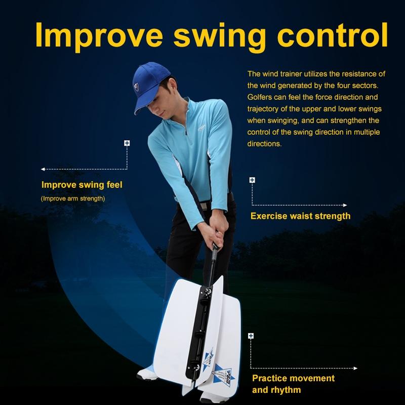 Improve Golf Swing with Wind Resistance Trainer - White