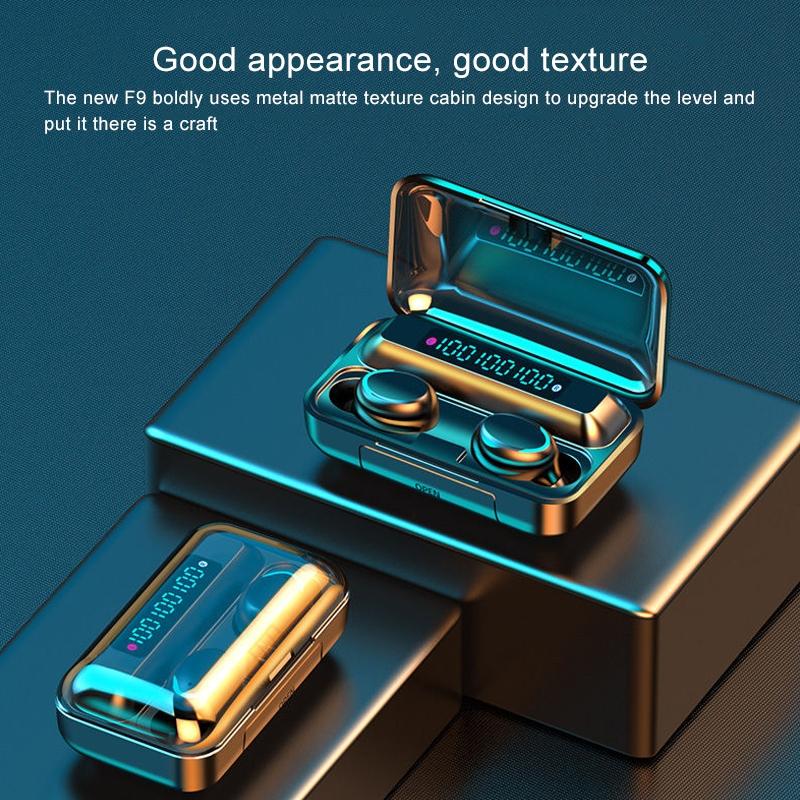 Bluetooth Earphone with Noise Reduction & Breathing Light Hand Strap - White