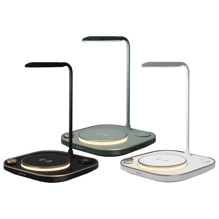 15W 3 In 1 Wireless Charger & Table Lamp - White