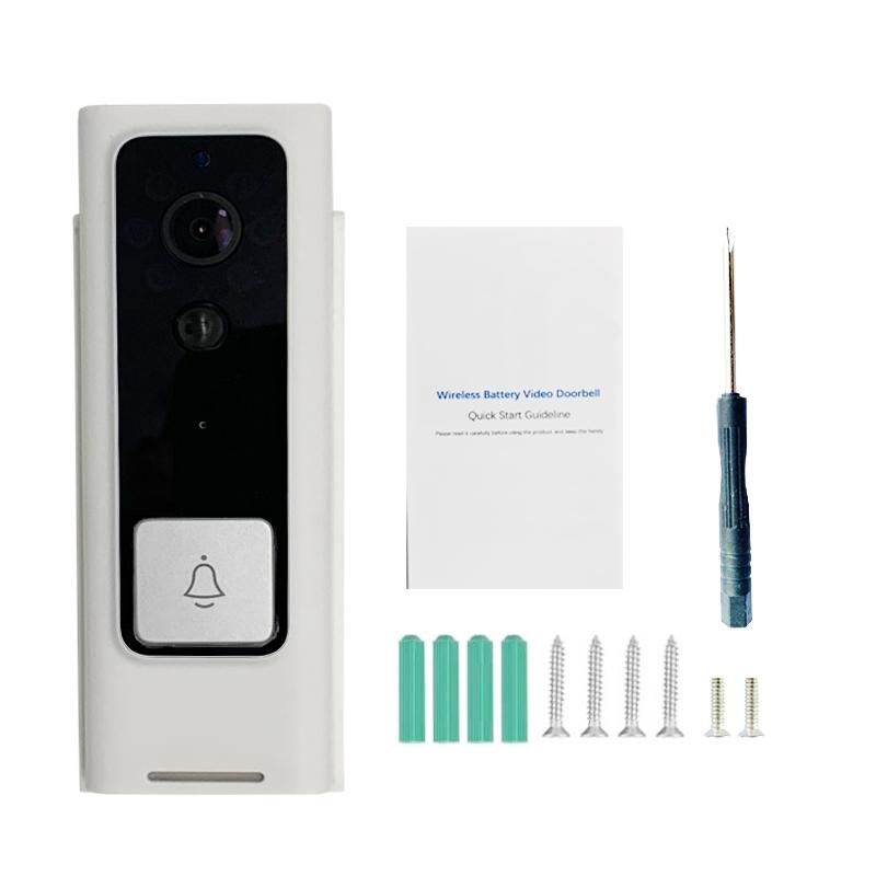 Smart Wifi Video Doorbell With Motion Detection & Two-Way Intercom - White