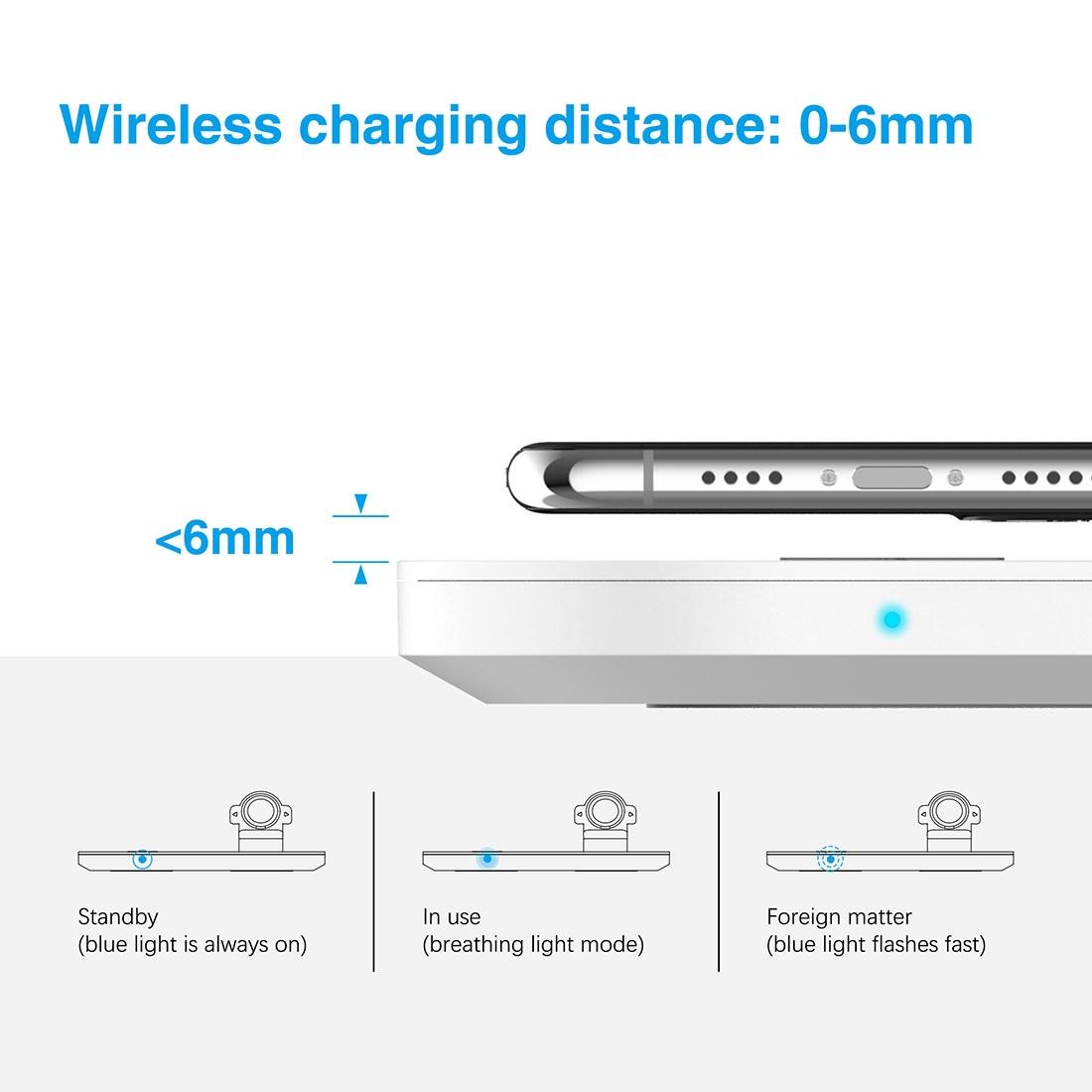3 In 1 Wireless Charger For Phones Iwatch Airpods - White
